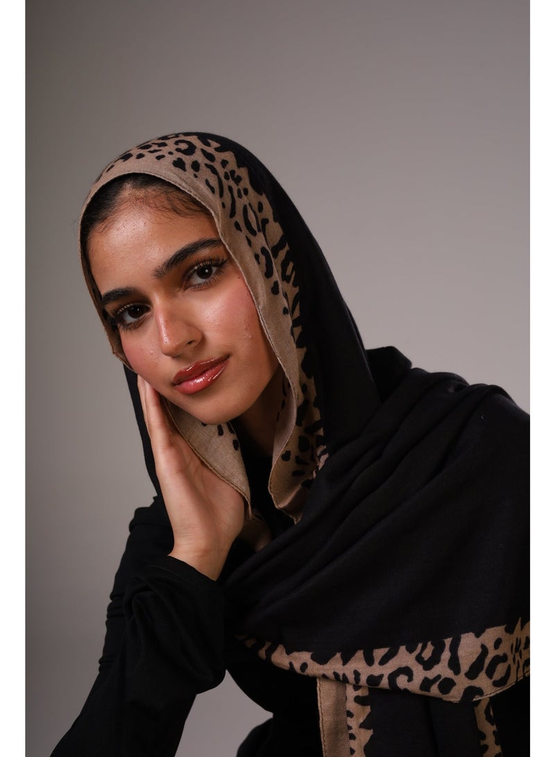 Lavezzi Leopard Modal Hijab – Soft Breathable Long Scarf for Women – Lightweight Modest Fashion Headscarf – Elegant Everyday Hijab Shawl (2) - Image 2
