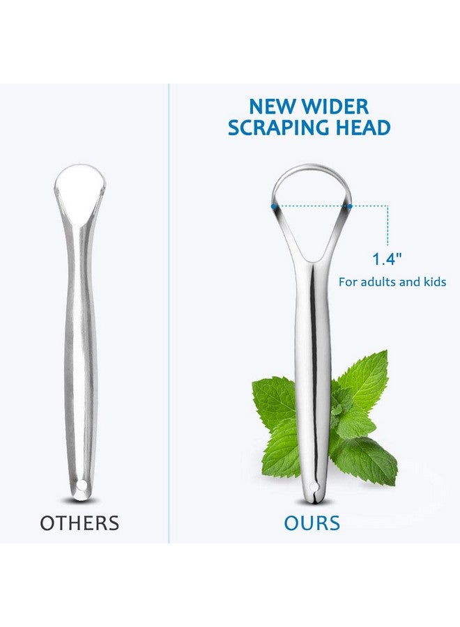 Cafhelp 2-Pack Tongue Scraper, 100% Useful Surgical Stainless Steel Tongue Cleaner for Both Adults and Kids, Professional Reduce Bad Breath Metal Tongue Scrapers, Help Your Oral Hygiene (with 2 cases) - Image 3