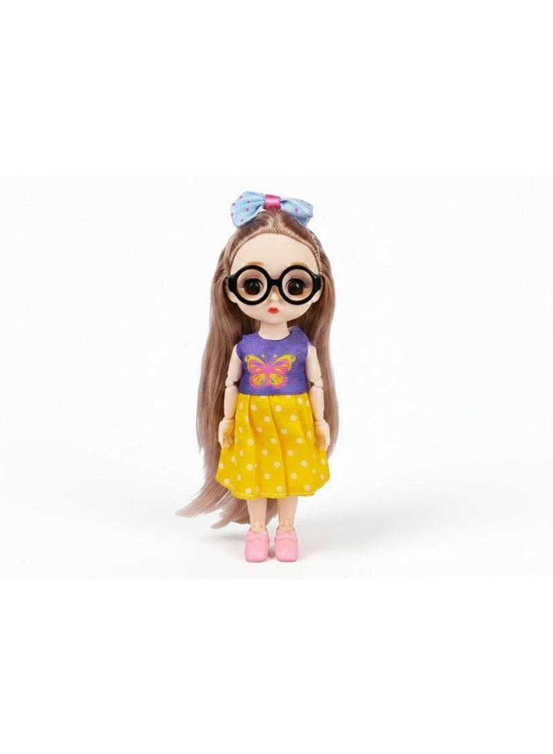 Set of 2 fully articulated dolls with movable joints in legs, arms, elbows, and all body parts, flexible and easy to pose in different positions for imaginative play, ideal for creative skill development and also perfect as stylish room decor, beautifully designed to make a perfect birthday or special occasion gift for girls. - Image 4