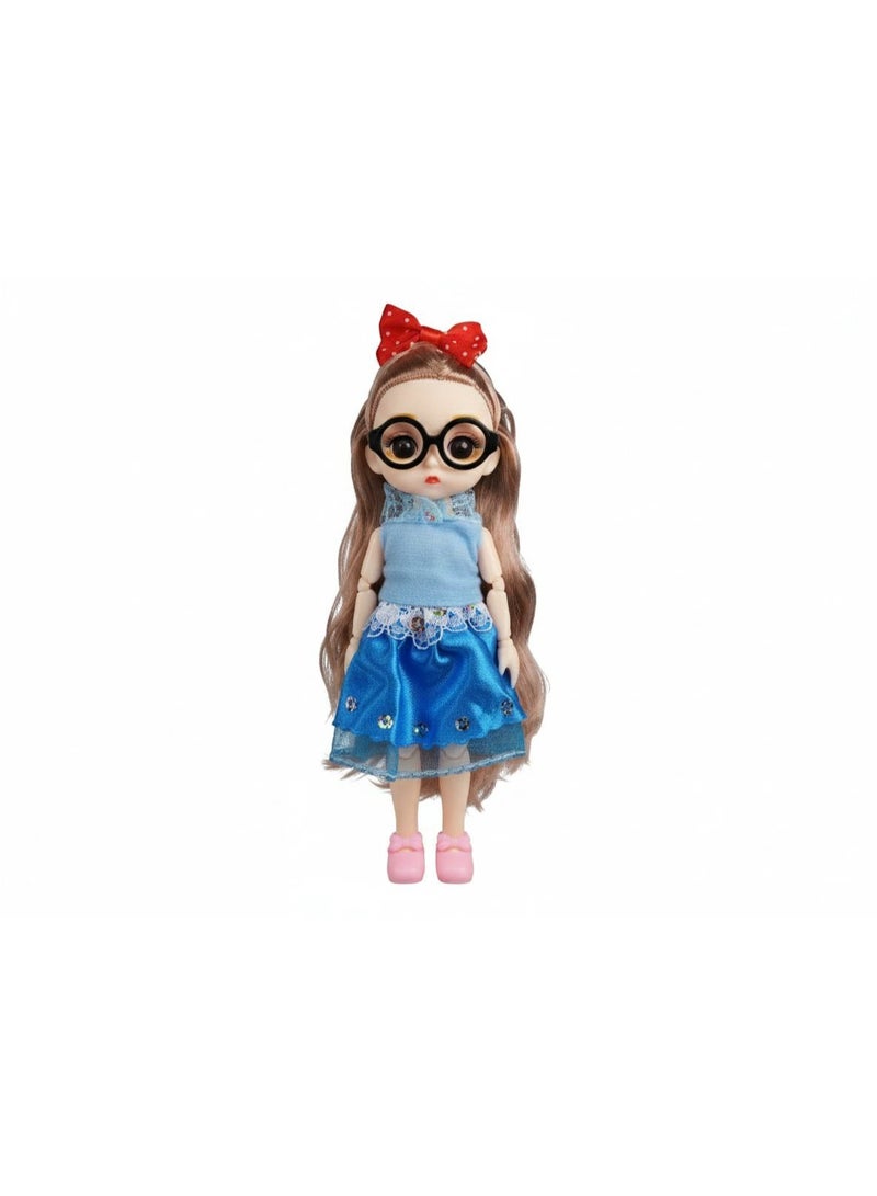 Set of 2 fully articulated dolls with movable joints in legs, arms, elbows, and all body parts, flexible and easy to pose in different positions for imaginative play, ideal for creative skill development and also perfect as stylish room decor, beautifully designed to make a perfect birthday or special occasion gift for girls. - Image 5