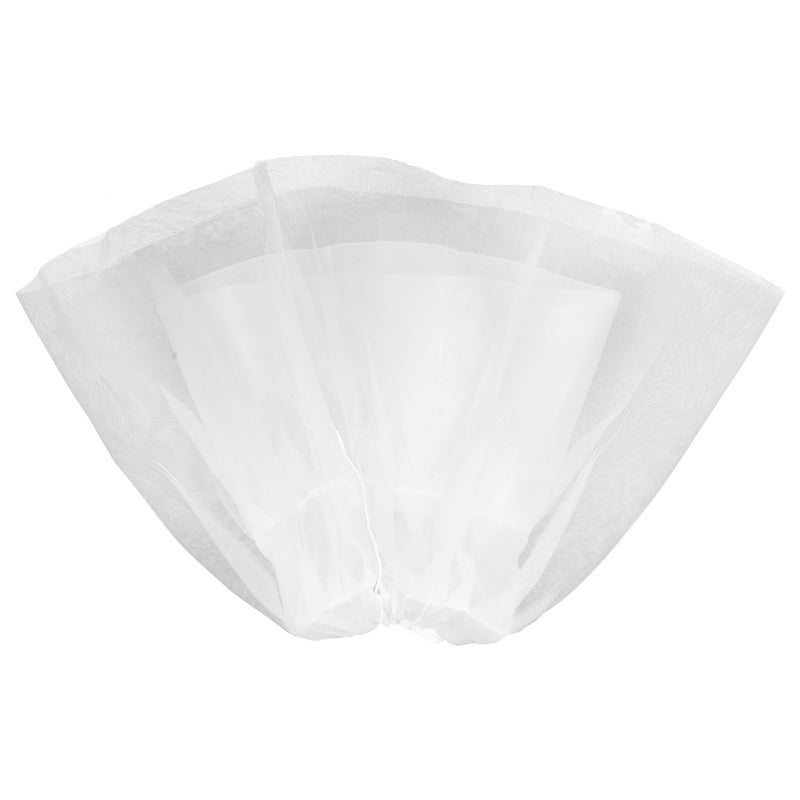 Women Bride Petticoat Underskirts Wedding Skirt Four-Layer Gauze Elastic Waistband With Straps (White) - Image 4