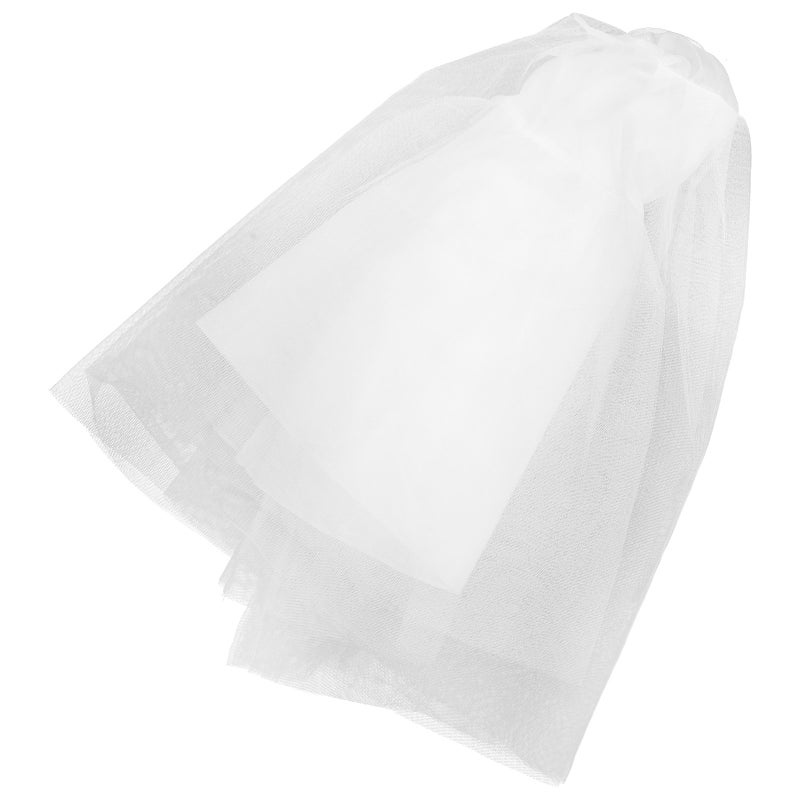 Women Bride Petticoat Underskirts Wedding Skirt Four-Layer Gauze Elastic Waistband With Straps (White) - Image 5