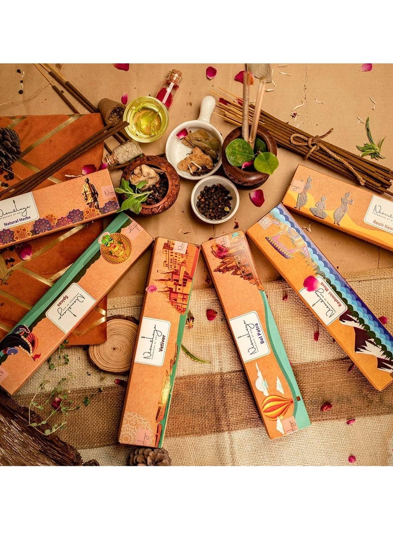 Nirmalaya Premium Spices Incense Sticks | Pack of 40 Sticks | 100% Natural & Charcoal-Free | Luxury, Hancrafted Organic Agarbatti for Pooja, Meditation, Yoga and Aromatherapy - view 3