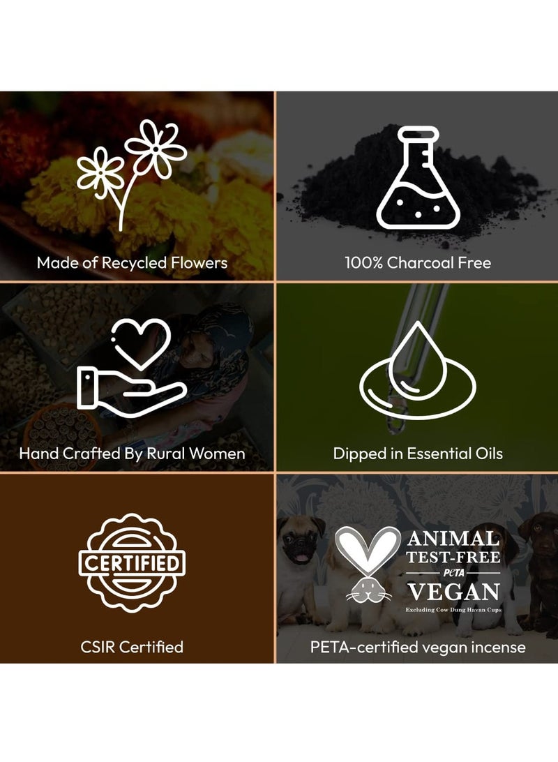 Nirmalaya Premium Spices Incense Sticks | Pack of 40 Sticks | 100% Natural & Charcoal-Free | Luxury, Hancrafted Organic Agarbatti for Pooja, Meditation, Yoga and Aromatherapy - view 5