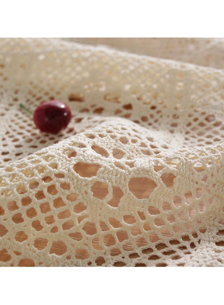 Rustic Style Tablecloth Crochet Hollow Tassel Placemat Suitable For Coffee Table Dining Table Wedding Party Decoration  - Image 4