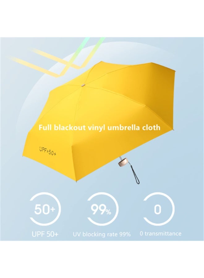 Pocket Umbrella – Ultra-Light 5-Fold Travel Umbrella, Windproof Sun & Rain Dual-Use, Anti-UV Folding Sunshade with Sunscreen Coating, Compact for Small Bags (Black) - Image 3