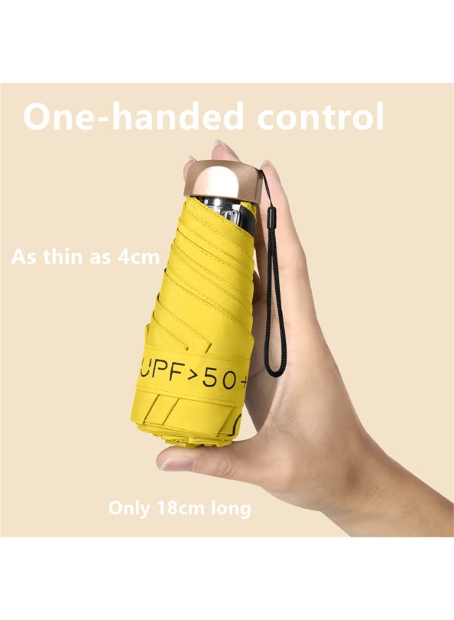 Pocket Umbrella – Ultra-Light 5-Fold Travel Umbrella, Windproof Sun & Rain Dual-Use, Anti-UV Folding Sunshade with Sunscreen Coating, Compact for Small Bags (Black) - Image 5
