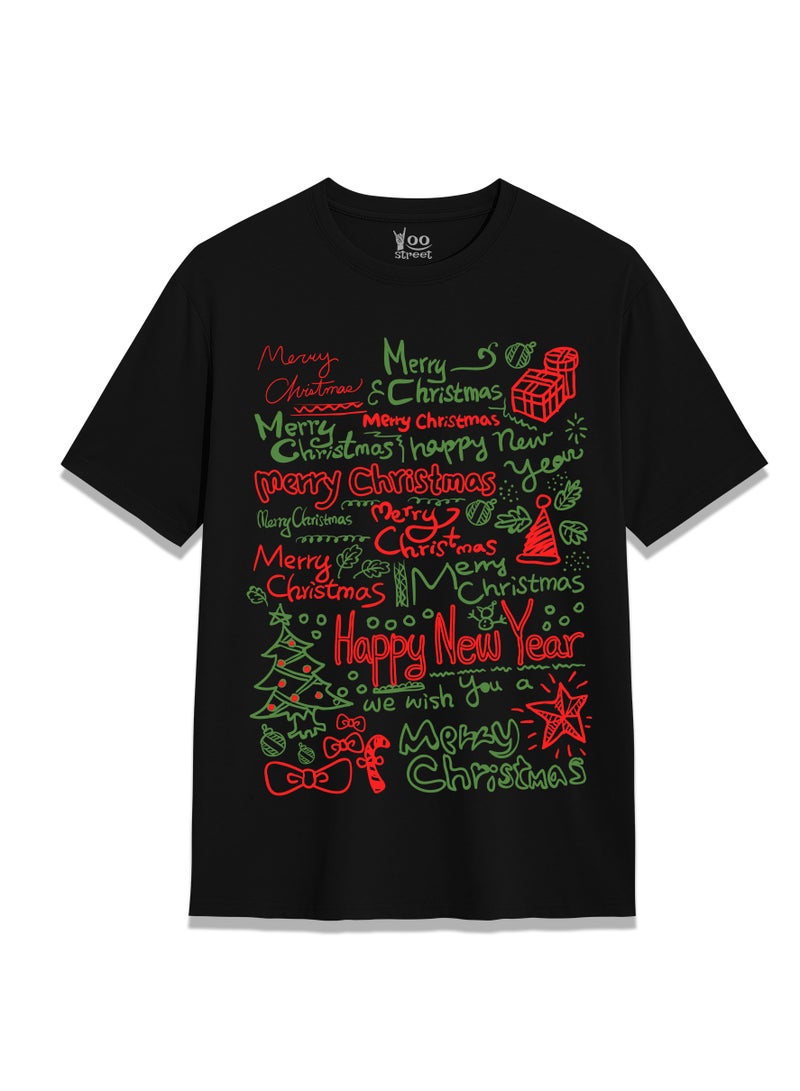 Yoo Street Merry Christmas & Happy New Year Celebration T-Shirt  Perfect Holiday Gift for Spreading Festive Cheer and Seasonal Joy