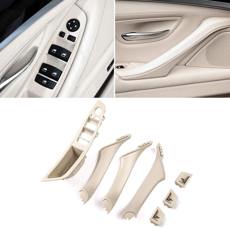 Jaronx 7PCS Door Handle Kit for BMW 5 Series F10/F11 (2010-2016) - Off-White - Image 1