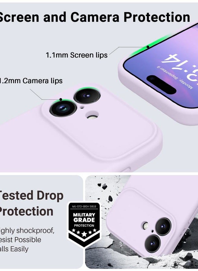 OTOFLY Magnetic for iPhone 17 Case,Compatible with Magsafe,Classic Liquid Silicone Mobile Phone Case,Integrated Camera Control Button,Anti-Scratch Microfiber Lining,Cloud Mauve - Image 5