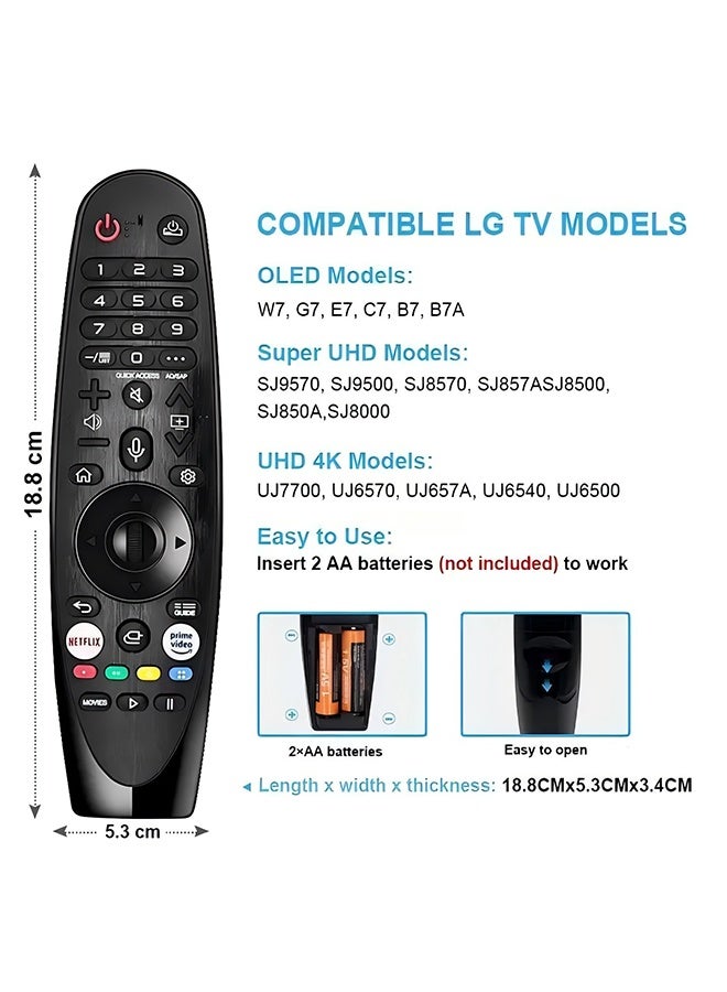 Magic Remote Control Black for LG TV - Image 3