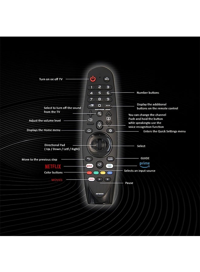Magic Remote Control Black for LG TV - Image 2
