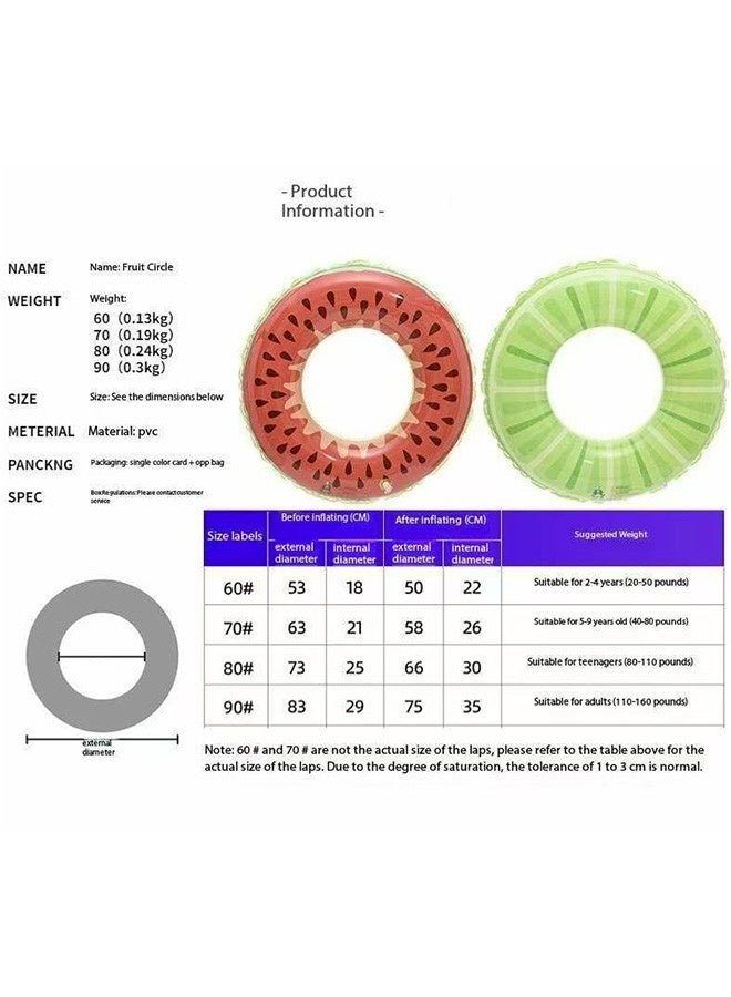 Pool Floats Kids,  Inflatable Fruits Swim Tubes Rings , Summer Pool Floaties for Kids Adults Swimming Float Toy Hawaiian Party Beach Water Fun Game(70#) - Image 2