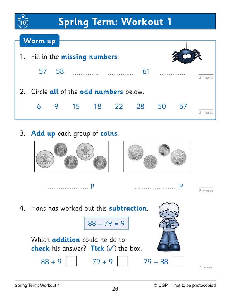 Ks1 Maths 10Minute Weekly Workouts Year 2 - Image 5