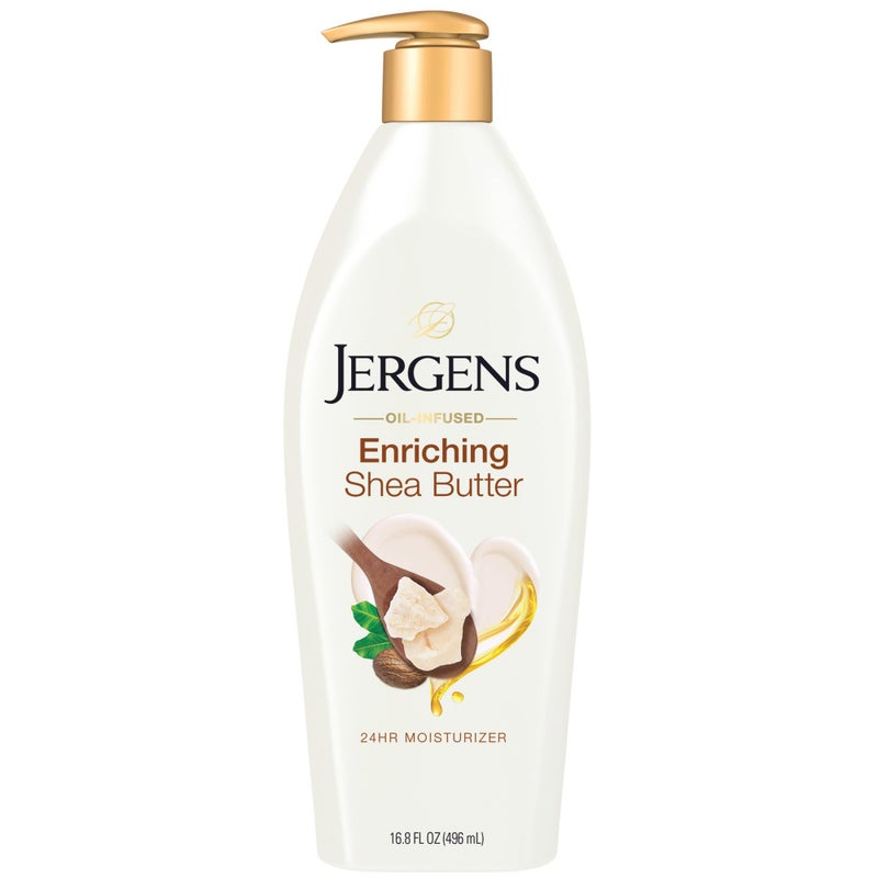 Jergens Shea Butter Hand and Body Lotion, Deep Conditioning Moisturizer, 3X More Radiant Skin, with Pure Shea Butter, Dermatologist Tested, 16.8 Oz, Pack of 3 - Image 1