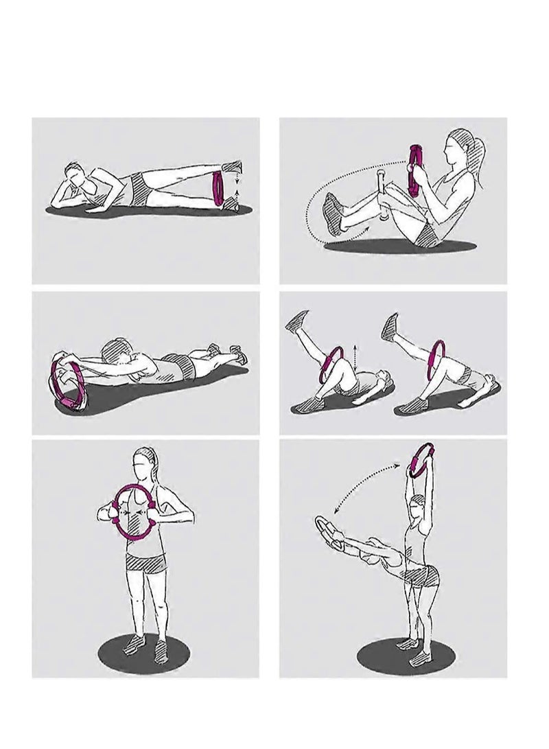 حلقة دائرية لممارسة تمارين البيلاتيس واللياقة البدنية 38 x 38سم - Image 4