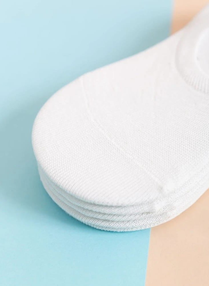 Plain White Socks  Set of 5 Pairs - Image 5