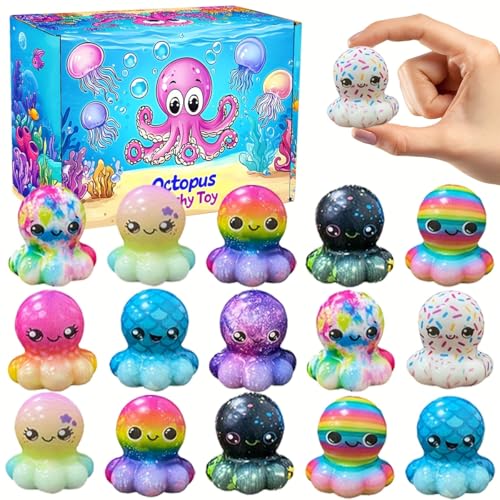 Cherislpy 24 Pack Octopus Slow Squishy Toys Soft Stress Relief Fidgets Toys for Kids Boys Girls Party Favors Novelty Prizes - Image 1