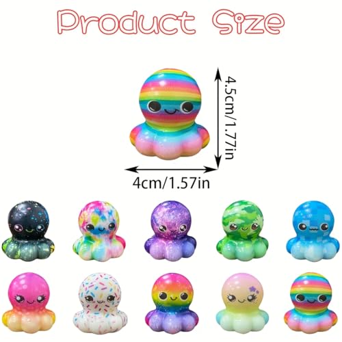 Cherislpy 24 Pack Octopus Slow Squishy Toys Soft Stress Relief Fidgets Toys for Kids Boys Girls Party Favors Novelty Prizes - Image 5