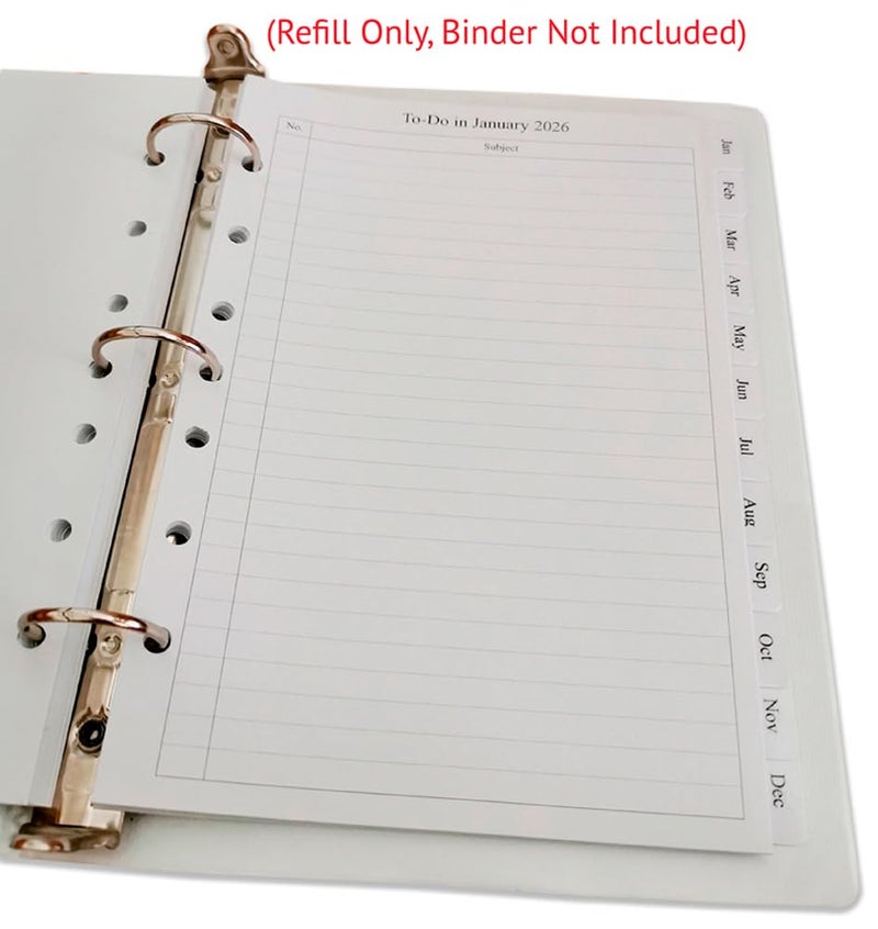 newestor 2026 Monthly Planner Refills 5.5" x 8.5" for Mini Binder, 12 Months from Jan 2026 to Dec 2026, Desk Size - Image 5