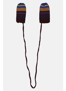 Dp Am Toddlers Boy Striped Gloves, Brown Combo 