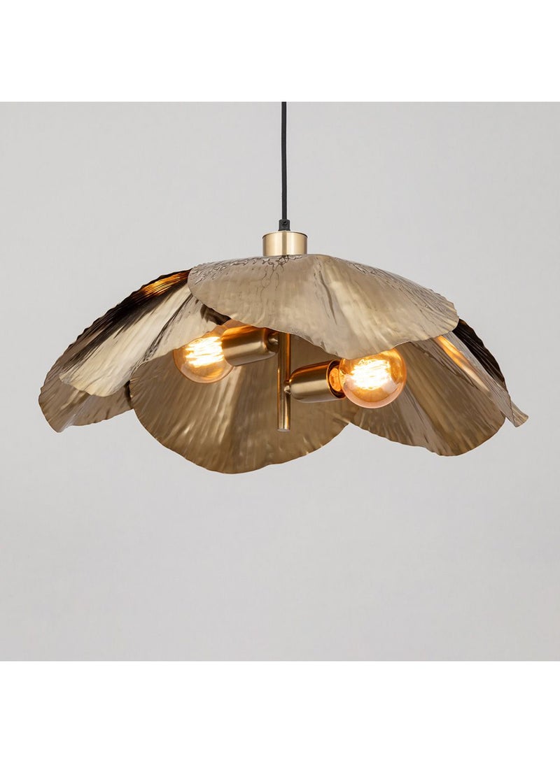 DANUBE HOME Grace Pendant Chandelier - Elegant Indoor Lighting - 65x65x23cm - Gold Iron Design - 2 E27 Bulb Capacity - 1 Year Warranty - Stylish Home Decor 