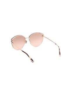 TOM FORD Women's Cat Eye Shape Metal Sunglasses FT110628U63 Lens Size: 63 Millimeter - Shiny Rose Gold  - Image 5