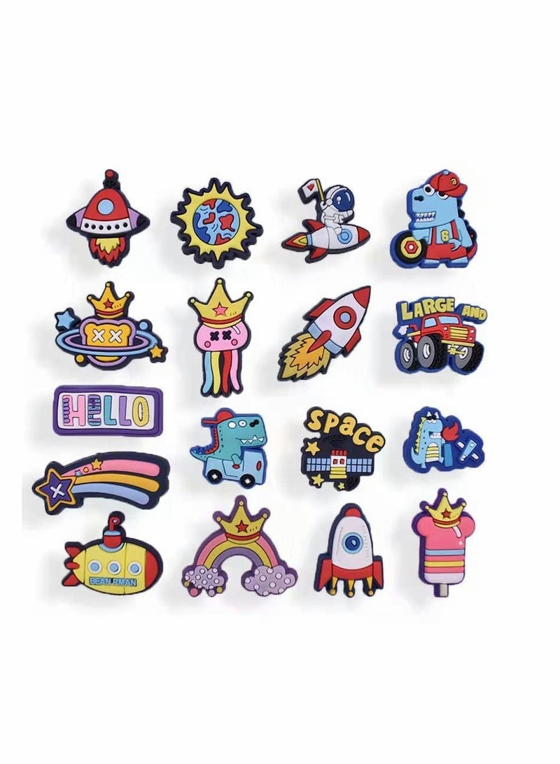 KASTWAVE Shoe Decoration Charms, 60 Pcs Random Different Shoe Charm for Selected Shoe Charms for Clog Shoes Decoration, Fashion for DIY Shoe, Rainbow Shoe Charms, Wristband Charms, Bracelet & Party Gift - Image 1