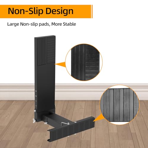 Qualward Upgrade Ladder Leveler for Stairs, Heavy-Duty Ladder Leveler for Extension Ladders High Strength, Step Ladder 9.1"-15.4", Adjustable Height and Foldable Ladder Stabilizer for Stairs with Non-Slip Feet - Image 2