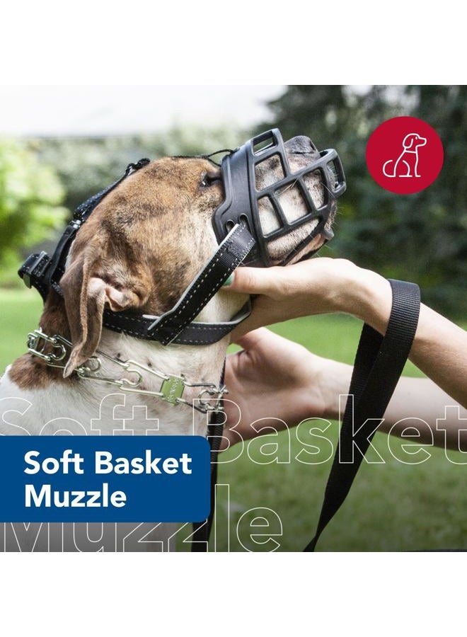 Coastal Pet Soft Basket Muzzle - Custom-Fit for Comfort - Indoor & Outdoor Dog Accessory - Adjustable Strap - Flexible Silicone - Allows Panting & Drinking - Black, 05 - Image 2