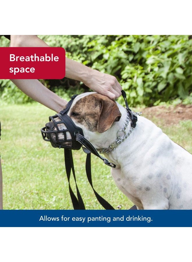 Coastal Pet Soft Basket Muzzle - Custom-Fit for Comfort - Indoor & Outdoor Dog Accessory - Adjustable Strap - Flexible Silicone - Allows Panting & Drinking - Black, 05 - Image 4