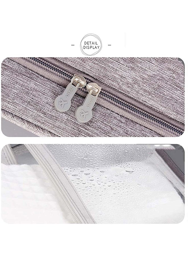 O Ozone Hanging Travel Wet Dry Toiletry Bag Beautician Women Men Bathing Storage Bag Folding Cosmetic Washbag Toilettas Makeup Organizer -Purple
- Purple  - Image 4