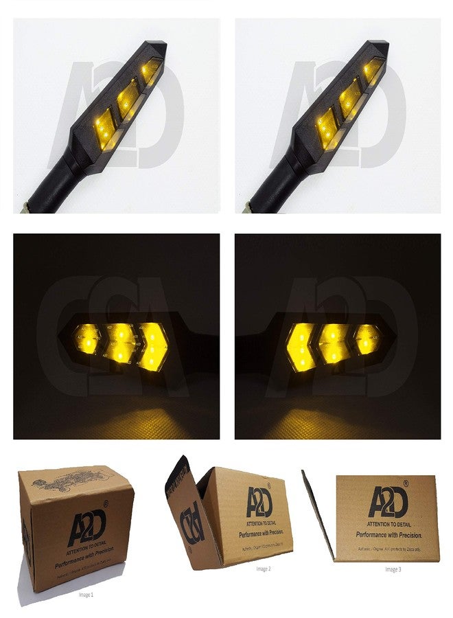 A2D؟ 919. A2D؟ مجموعة إشارات انعطاف LED SMD للدراجات النارية من AW، 4 قطع، أصفر/كهرماني، لدراجة LML Freedom DX - Image 3