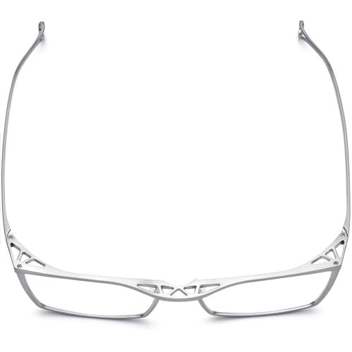 FONEX Titanium Glasses Frame for Men,Square Eyewear Full Optical Eyeglasses F85641 (F85722 Silver) - Image 1