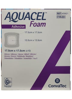 convatec Aquacel Foam Adhesive, 420621, 17.5cm x 17.5cm, 10's 