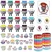 Gejoy 20 Set Employee Appreciation Gift Bulk for Coworkers You Rock Valentine Gifts Including Mini Figurines Positive Cards Silicone Bracelet Stickers Bag Inspirational Hank You Gifts for Teacher - Image 2