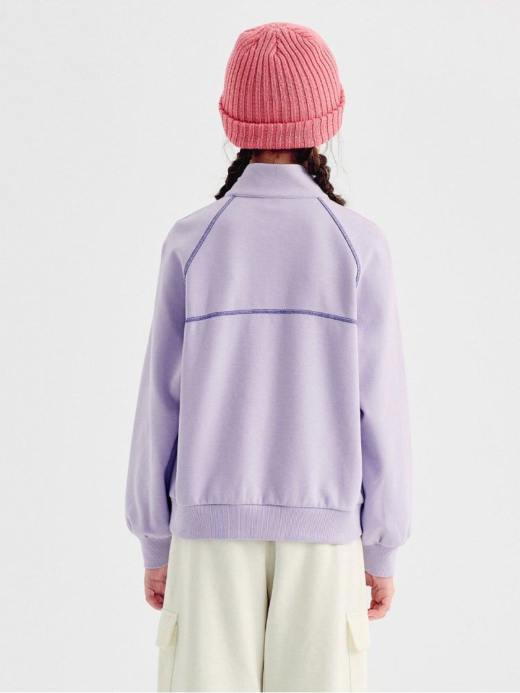 Balabala Girls' Half-Zip Sweatshirt With Front Pocket - Image 3