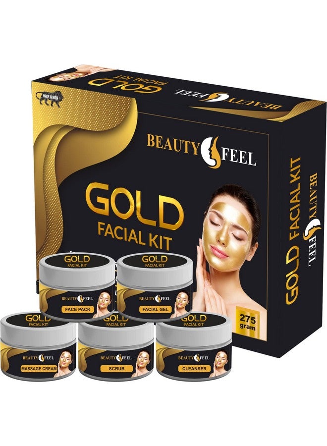 professional feel Professional Beauty Feel Herbal 24K Lotus Gold Facial Kit for Fairness (Set of 5) 275 G - Image 1
