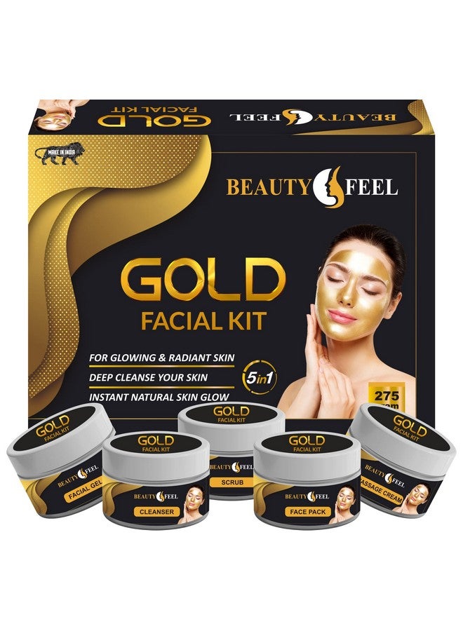 professional feel Professional Beauty Feel Herbal 24K Lotus Gold Facial Kit for Fairness (Set of 5) 275 G - Image 3