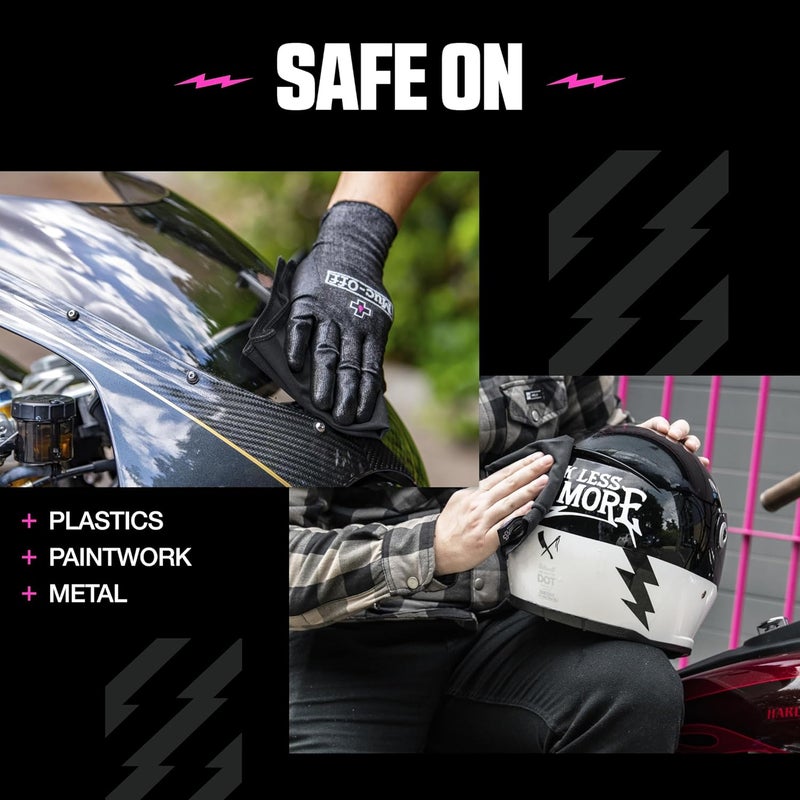 Muc Off Muc-Off Premium Microfibre Detailing Cloth - Travel Sized Cleaning and Polishing Cloth for Delicate Finishes, Black - Image 4