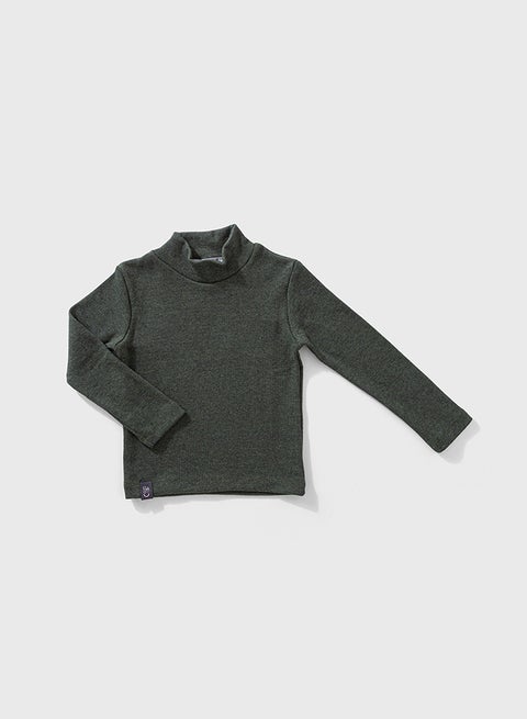 بلوفر تريكو للبنات الأطفال برقبة عالية