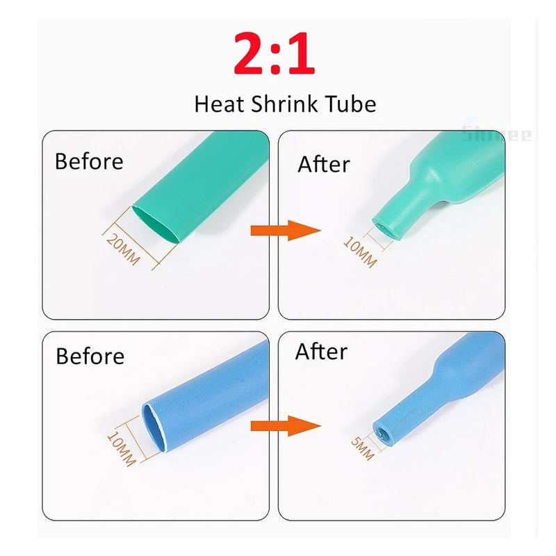 1/5/10/25M 2:1 Black 1 2 3 5 6 8 10mm Diameter Heat Shrink Heatshrink Tubing Tube Sleeving Wrap Wire(14mm,25Meter) - Image 4