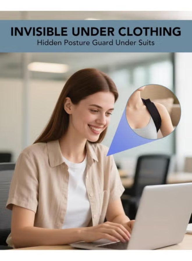 Breathable Posture Corrector Back Brace - Upper & Mid Spine Support for Neck, Shoulder & Back Pain Relief - Practical Daily Use - Image 4