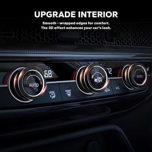 Polodunn for Honda Civic 2022-2026 Accessories, CRV 2023-2026 & Acura Ingetra 2023-2025 (Fit 9" Screen/ 1 Audio Knob), 11pcs Knob Cover Kit - Hazard Light, Push Start, Audio, AC & Air Vent (Black) - Image 4