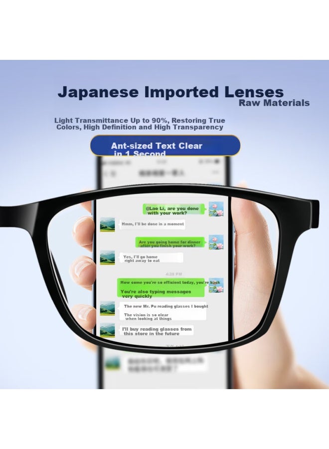 Boundless Wujiang Reading Gl For Men, Imported High-definition Anti-blue Light Presbyopic Gl For Women, 300 Degrees - Image 2