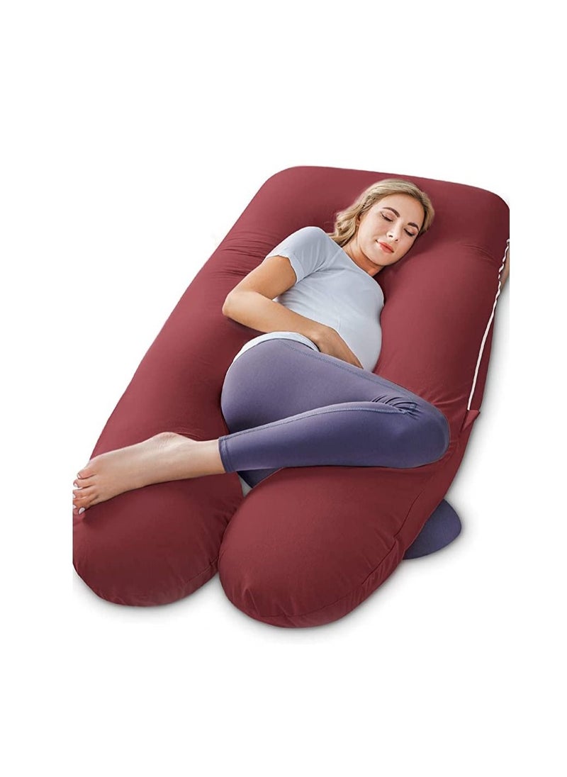 molody U Shaped Nursing And Maternity Pillow With Removable Velvet Cover  - Image 2
