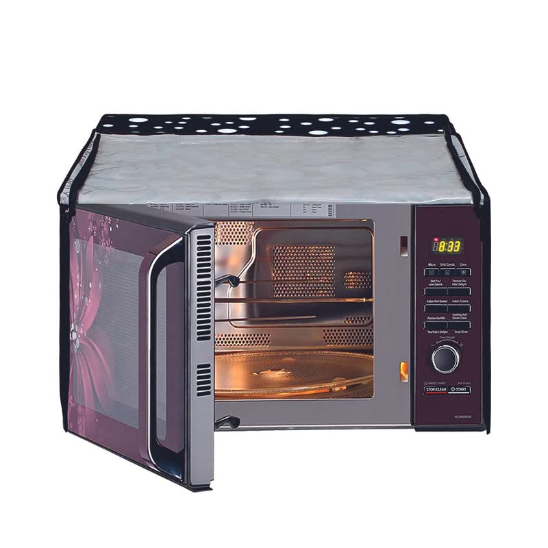 MW PRINTS Microwave Oven Cover For IFB 30 L 30BRC2 Printed PVC Waterproof/Dustproof Cover (Black) - Image 5