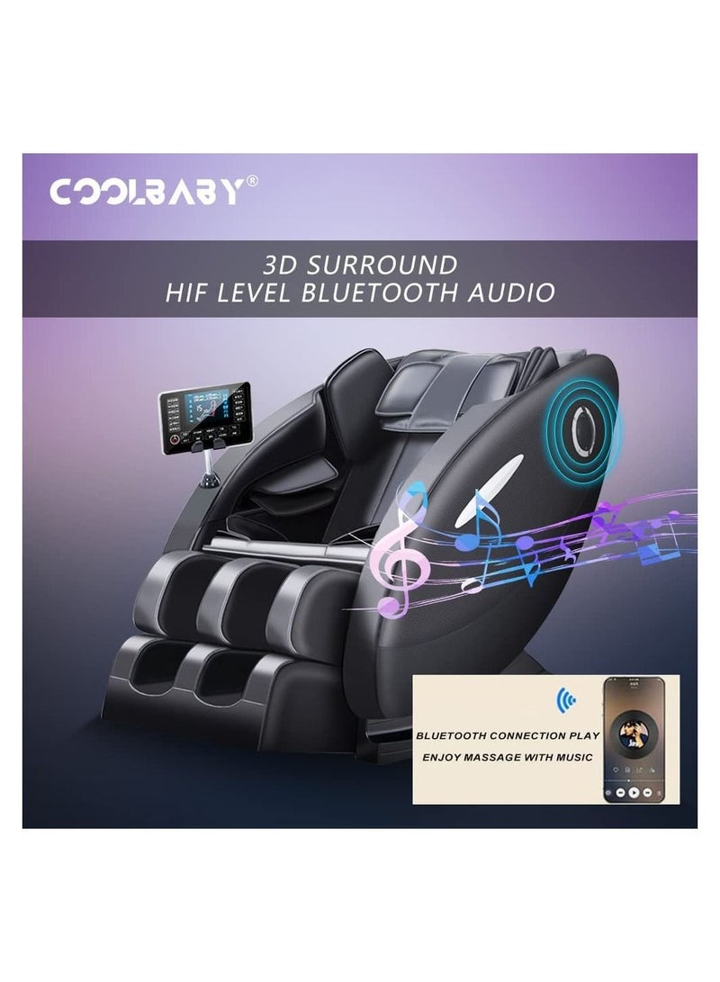Cool Baby Music Massage Chair Family Fully Automatic Whole Body Electric Multi Function Supreme Cabin Sofa Black  - Image 3