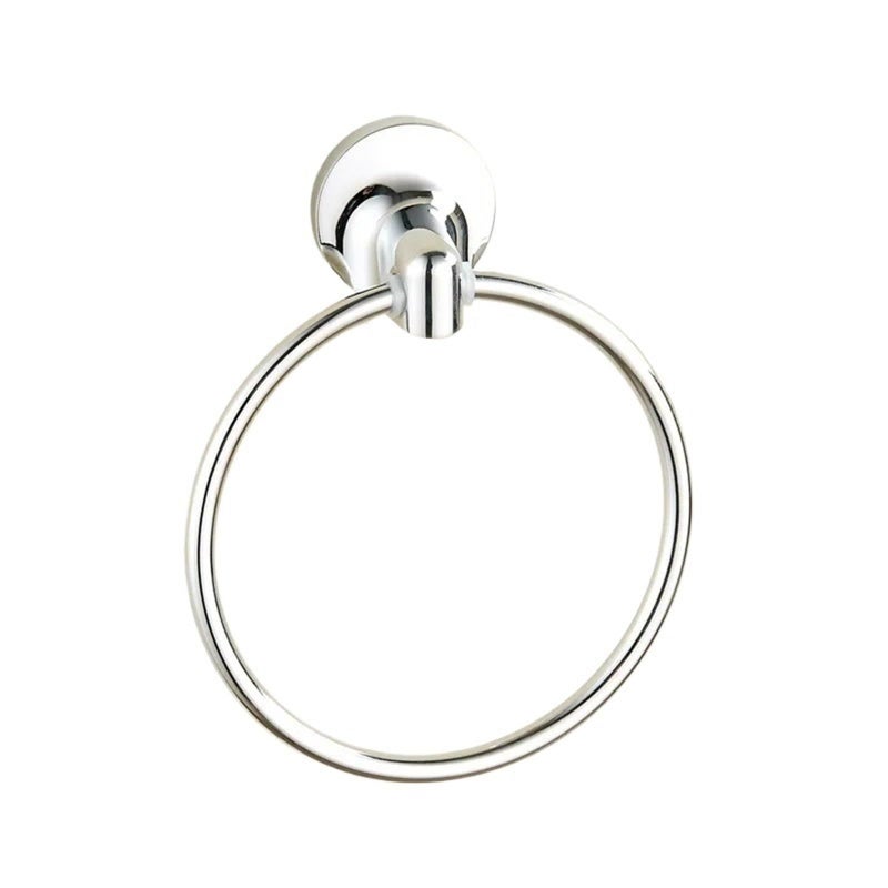 Black Stainless Steel Wall Mounted Round Towel Ring Holder Bathroom - Image 2