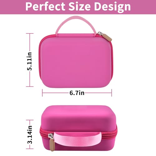 casmilee Kids Instant Print Camera Case for Dylanto/for ESOXOFFORE/for VTech KidiZoom PrintCam/Creator Cam/for Goopow/for GKTZ/for FUNKAM/for Agoigo Waterproof Digital Video Toddler Cameras - Box Only (Pink) - Image 5